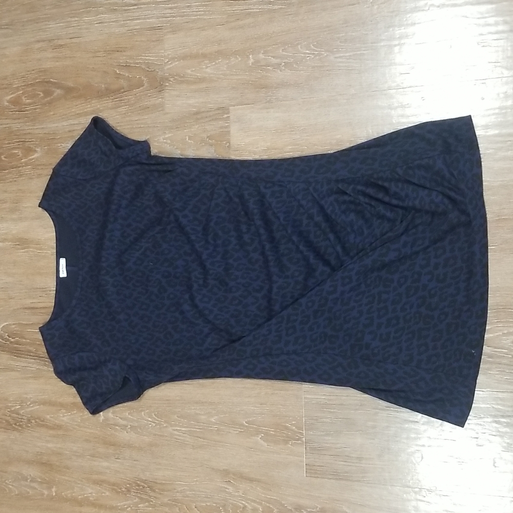 (M) DKNYC Leopard Print Comfy Date Night Evening Fitted Ruched